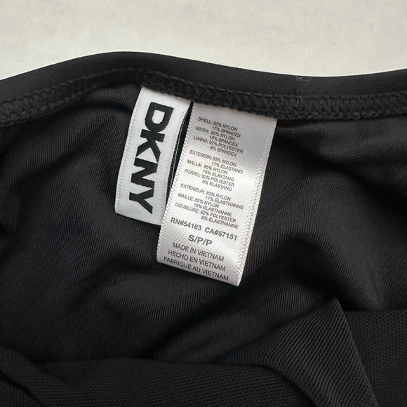 DKNY One Piece Swimsuit Women's SMALL Twist Front Keyhole Slimming Black NEW $79 - Picture 10 of 15